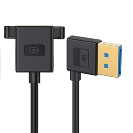 xiwai Right Angled DisplayPort 1.4 Ultrafine DP Male to Female Extension Cable 8K 60hz 4K 144hz for Graphics Card Desktop Laptop Monitor 30cm