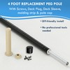 ALLSAFE Pool Fence Replacement Pole – 4ft Peg Pole for