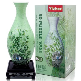 Yizhor Puzzle Vase for Adults – Build a Unique 3D Flower Vase with 160 Pieces, Decorative Adult Craft Project & Thoughtful Valentine’s Day Gift for Her