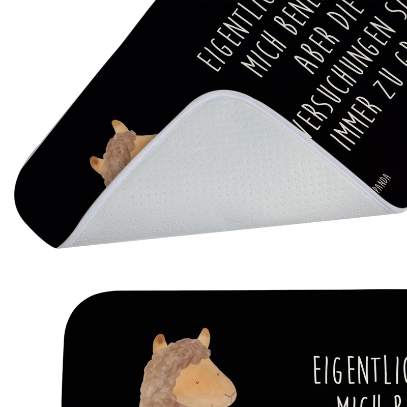 Mr. & Mrs. Panda Shower Mat Alpaca Flag Gift Lama