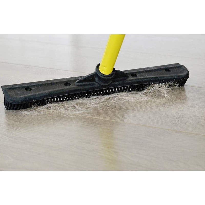FURemover Original Pet Hair Rubber Broom with Squeegee, with 58”