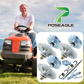 POSEAGLE 3 Pack 1001046 Spindle Assembly with 95309MA Pulley 37X66MA, 37X89MA Replaces Murray 492574ma Spindle Assembly, 092574, 94129MA for Murray 46 inch LawnTractors