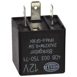HELLA 4DB 003 750-711 Flasher Unit - 12V - 3-pin connector - Plugged - Electronic