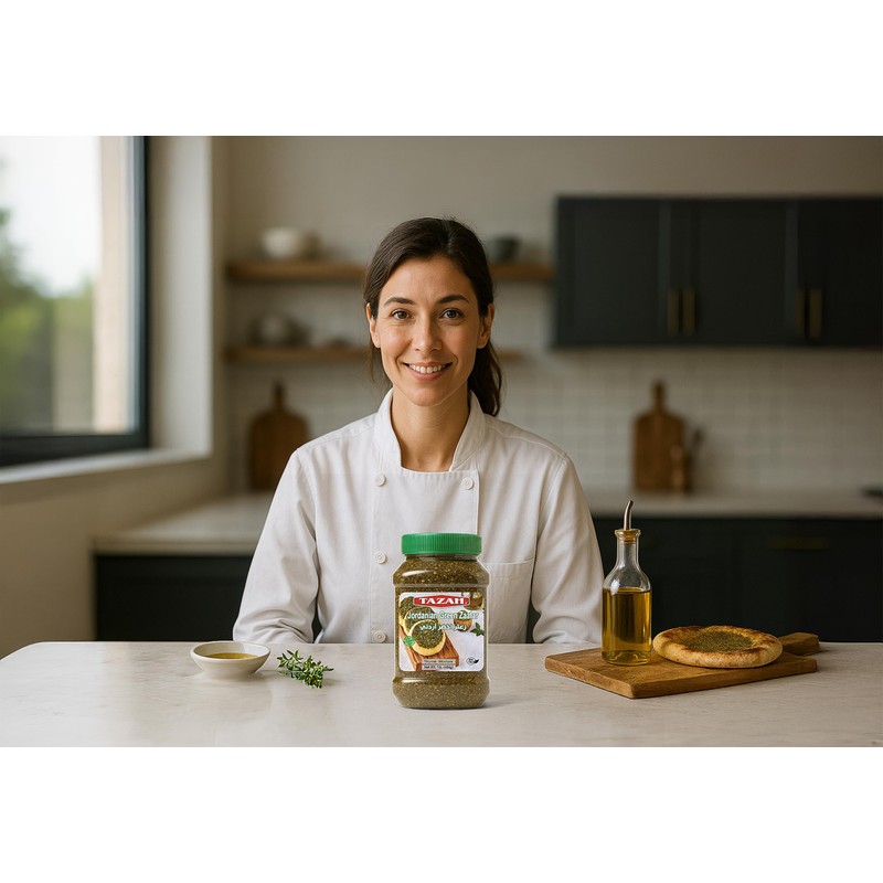 Tazah Zaatar Seasoning 16oz Jordanian Za'atar Thyme Mixture Green Zatar