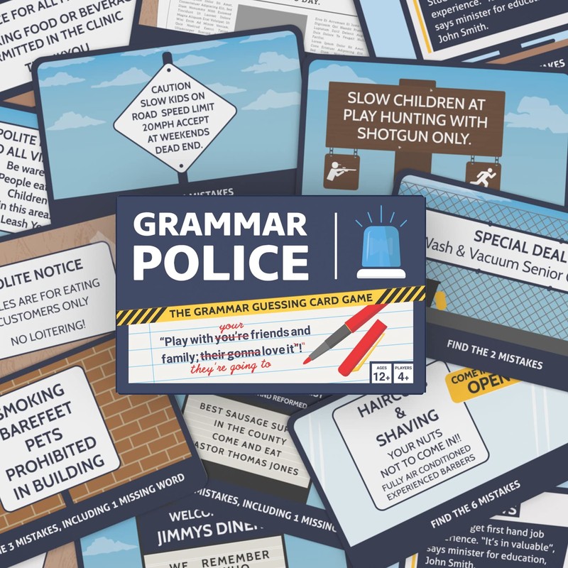 Bubblegum Stuff Grammar Police Game - Correct The Bad Grammar