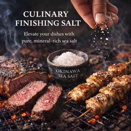 Okinawa Sea Salt – Premium Natural Sea Salt Made from Pure Seawater 2000m Off Itoman – Subtly Sweet, Mineral-Rich, All-Purpose Salt – Ideal for Japanese, Western & Chinese Cooking – 500g