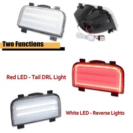 GTINTHEBOX 2PCS Clear Lens Tailgate Reverse Backup Lights Lamps for 1991 1992 1993 1994 1995 1996 Corvette C4