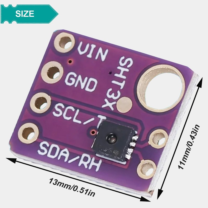 DAOKAI Temperature and Humidity Sensor Module SHT31 SHT31-D IIC I2C