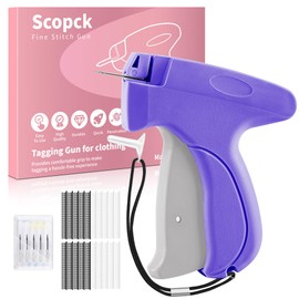 Stitch Gun for Clothes - Handheld Stitch Gun Quick Clothing Fixer - Tagging Gun - Includes 6 Needle, 1000 Black Fasteners & 1000 White Fasteners (Purple)