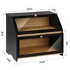 Davachuza Large Double Layer Bread Box for Kitchen Counter –