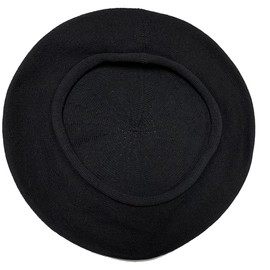Parkhurst of Canada 10-1/2 Inch Cotton Knit Beret (Black) One Size