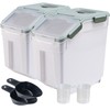 Mairuker 2 Pack Large Flour Storage Container 50 lb Airtight
