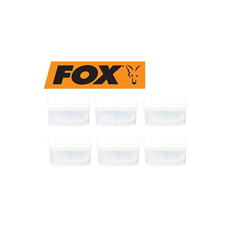 Fox Bait Tubs Half Size Clear - 6 Köderdosen für