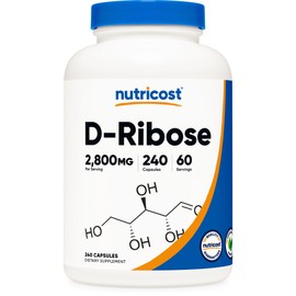 Nutricost D-Ribose 700mg (2800mg Per Serving), 240 Capsules - Vegetarian Friendly, Non-GMO, Gluten Free