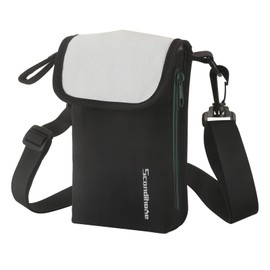 TRIWONDER Water Bottle Carrier Bag with Phone Pocket, Adjustable Shoulder Strap Water Bottle Holder Pouch Sling Bag for Hiking Travelling (02 Black)