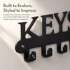 Solvio Key Holder for Wall, Black Metal Key Hooks Wall