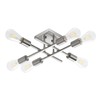 Eidonta 6-Light Semi Flush Mount Ceiling Light Fixture, Modern Brushed