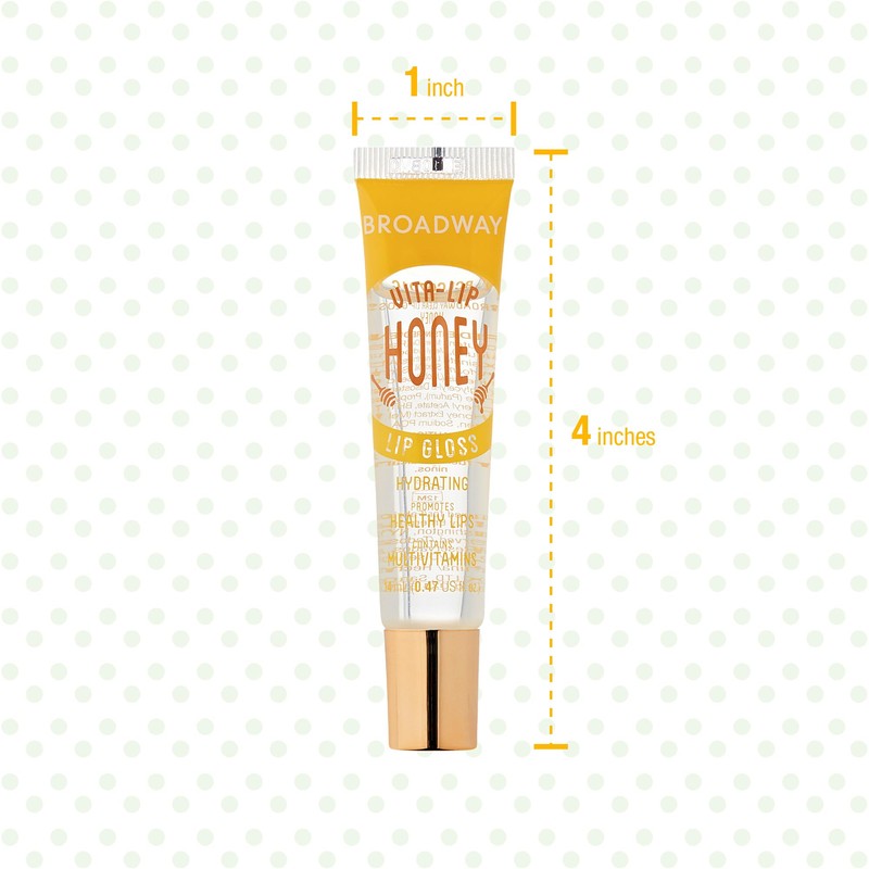 Ruby Kisses Broadway Vita-Lip Clear Lip Gloss (10 Pack), Hydrating