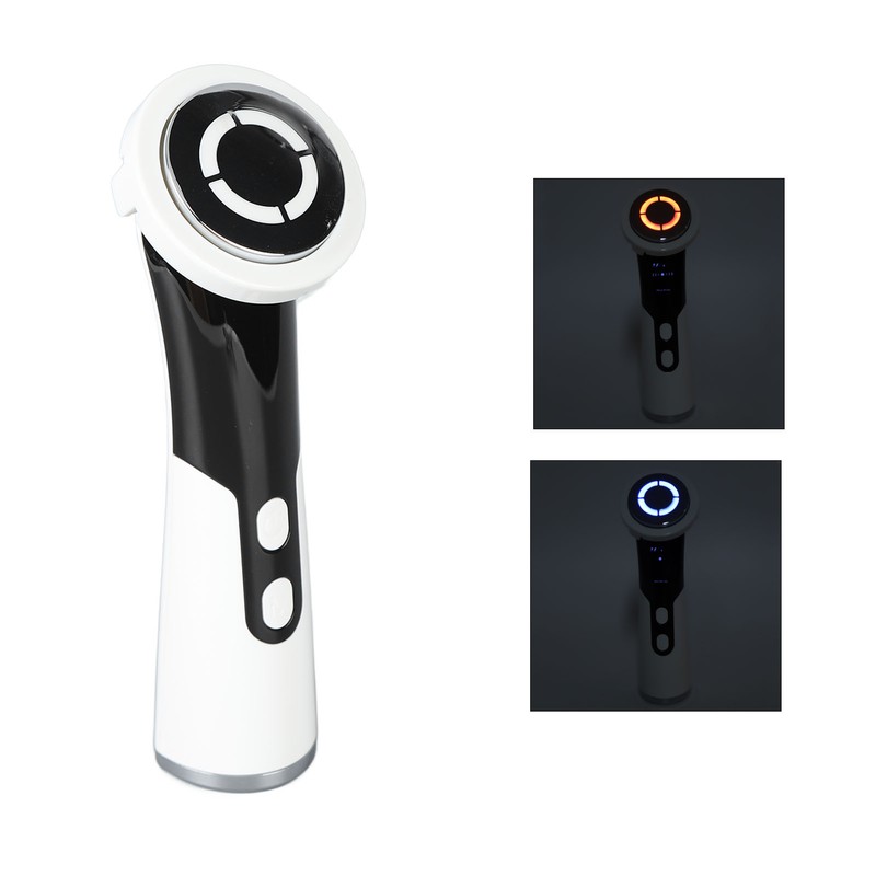 USB Muti Function Facial Massager Red Blue Led Heating Vibration