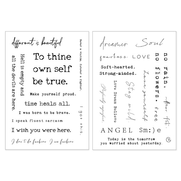 Everjoy Planner Stickers - Inspirational Quotes & Motivational Words, Simple