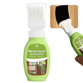 Anirun All-in-One Paint 17 oz Touch-Up Paint for Furniture, Cabinets, Wood, Metal - No Sanding, Fast-Drying, Water-Based Multi-Surface (Black)