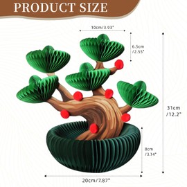 YFDORNAM Party Decorations, Honeycomb Ornaments Fortune Tree, Desktop Ornaments Wealth Tree, Used for Holiday Party Indoor Home Decoration Office for Wealth Luck Best Gift Bonsai