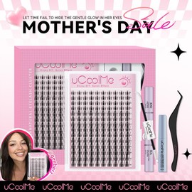 uCoolMe Fairy | Manga C Curl Wet Look DIY Lashes Extension Kit and Lash Clusters 8-18mm | Bond Seal and Remover Eyelash Makeup Eyelashes Cosmetic | Anime Style Lashes Lash Extensions Eyelashes Extensions Gift Spring Glow Up:_Fairy Kit