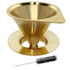 LHS Pour Over Coffee Dripper Reusable Coffee Filter Paperless Coffee