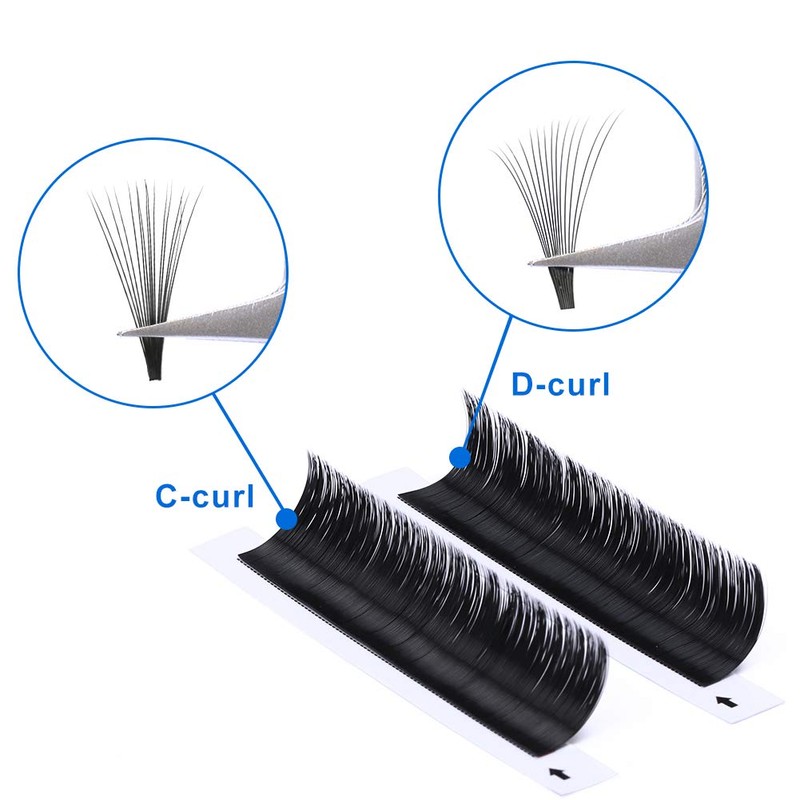 Self-Fanning Eyelashes, 0.05 Thickness 8-14 mm, Easy Fan Lashes for