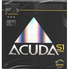 Donic Acuda S1 Turbo Table Tennis Rubber (2.0mm, Red)