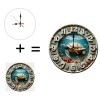 10-Inch Wooden Clock for a Magic Enthusiast with a Top
