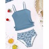 Traje de baño tankini de dos piezas para niñas de