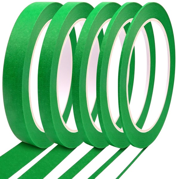 DOAY 5 Rolls Pinstripe Tape - Masking Tape 1/16", 1/8",