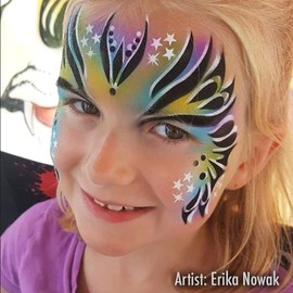 ShowOffs Body Art Face Painting Stencil - StencilEyes Queen A-Nu Ra - Fantasy Face