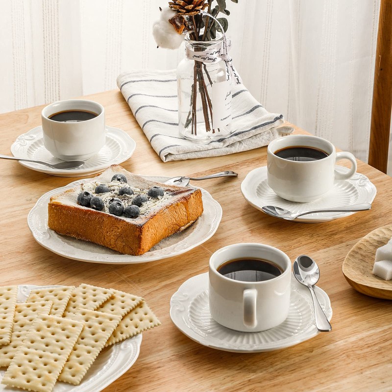 Hiware 6-Piece Demitasse Espresso Spoons, 4 Inches Stainless Steel Mini