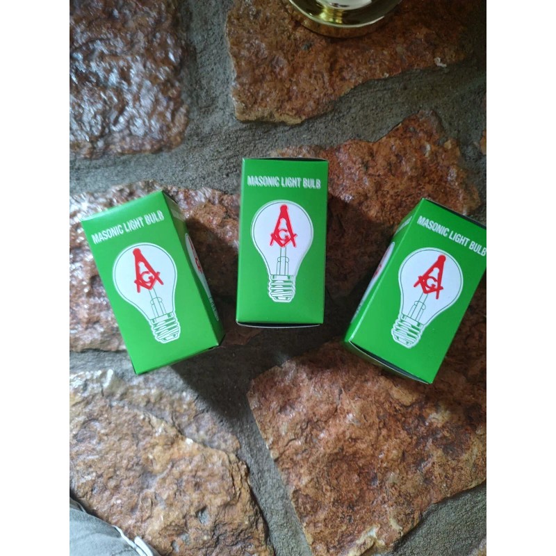 Masonic Lodge Alter light bulb LOT OF 3 BULBS,Mason Square