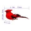 Berfutall-Cardinal Clip On Christmas Tree Ornament Decorations - Red Feathers