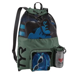 TYR Big Mesh Mummy Backpack, Sage, one size