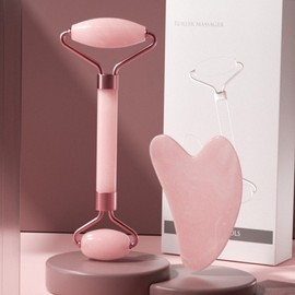 Lifting Facial Jade Massager Set Pink 5ea