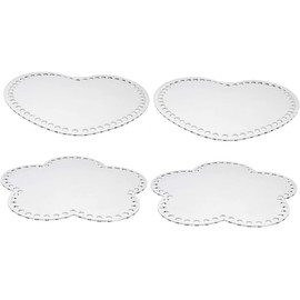 4pcs Acrylic Woven Board Crochet Clear Wallet Woven Tote Bag Handbag Weaving Board Purse Bottom Pad Clear DIY Knitting Crochet Base Bag Shaper Base (Transparent)