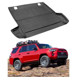 Trunk Mat Cargo Liner for Toyota 4Runner 2010-2025(Fit 5-Seat No 3rd Row Seat/Sliding Cargo Deck), Car Accessories for 5th Gen 4 Runner 2010-2025 SR5/Trail/Limited/Sport/TRD, All Weather Floor Mats