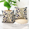 CaliTime Throw Pillow Covers Luxury Chenille Cute Leaves Decorative Cushion