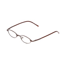 Calabria Metal Flex KIDS 1003 Oval Reading Glasses +1.50 Shiny Metallic Brown Girls