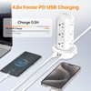 Tower Surge Protector Power Strip with 12 Outlets 4 USB