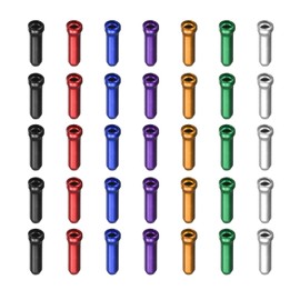 HARFINGTON Bike Cable End Caps Set Aluminum Alloy Cable End Crimps Durable Bike Brake Cables End Tips Kit for Brake Cable Core End Shift Cable Core Tail End Parts Tools, 7 Colors
