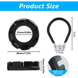 Paicreate Bicycle Spoke Wrench Tool, 2 Pcs 6-in-1 Bike Wheel Spoke Key & Correction Tool, Durable Spoke Spanner for 10-15 Gauge, Perfect for Adjusting Bicycle Wheel Tension