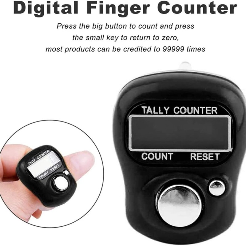 FIOTOK Electronic Finger Counter,5 Digit LCD Electronic Digital Display Finger