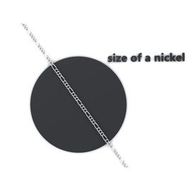 TREE OF LIFE REV. 22:14 925 Sterling Silver Chain Necklace for Men & Women, 1.6mm, Figaro, 18/20/24/30 Inch, Spring Ring Clasp, Replacement Chain for Pendants & Charms, Jewelry Making Chains