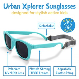 JAN & JUL Toddler Polarized Sunglasses for Boy and Girl, UV400 (M: 2-6 Years, Navy Aurora)