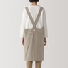 MUJI 84376184 Cotton Flat Weave Work Apron, Dark Beige, Unisex,